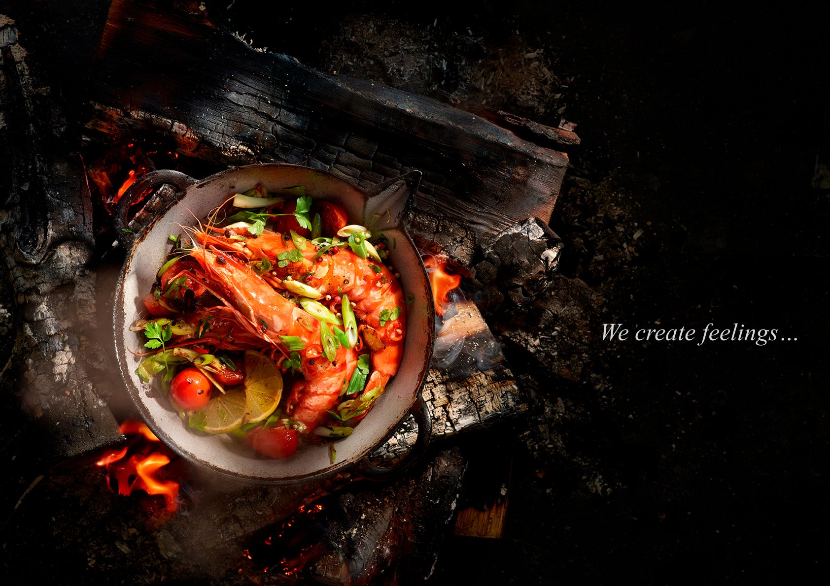 Foto de langostinos a las brasas