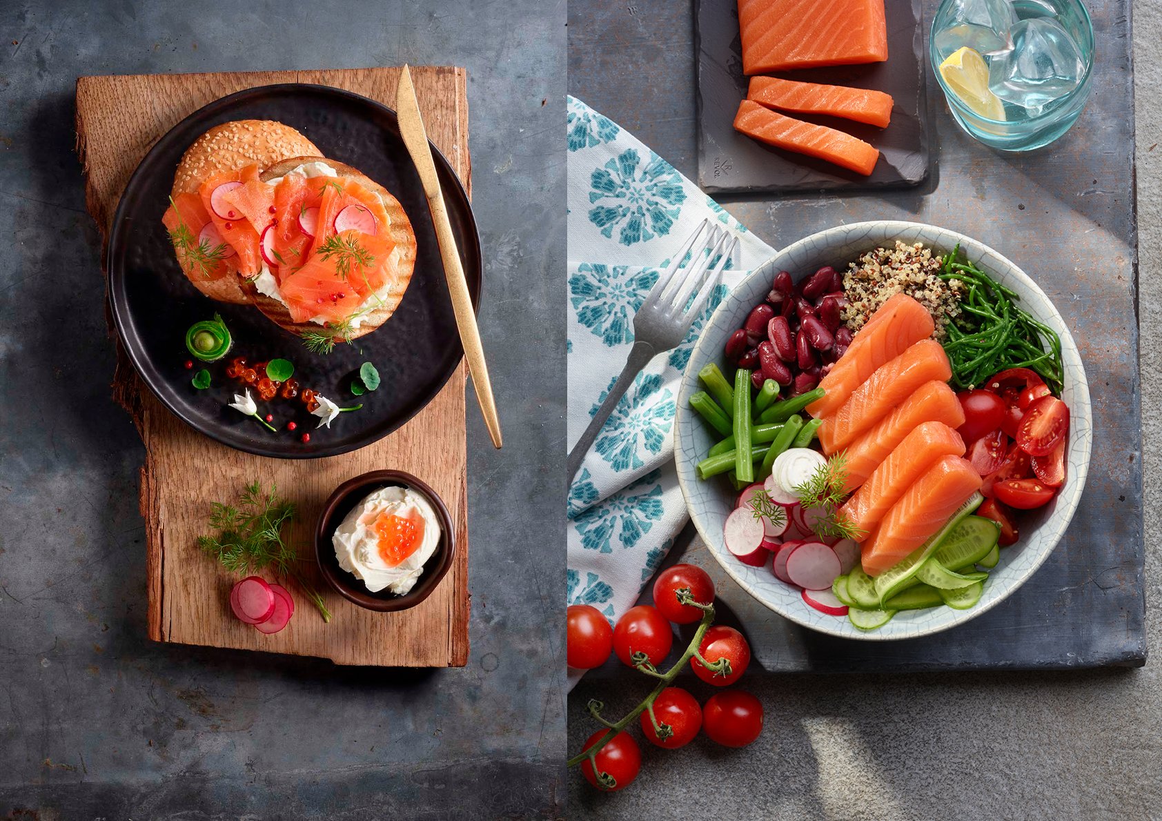 Foto de comidas saludables y frescas