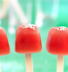 Polos de sandia. Receta disponible.