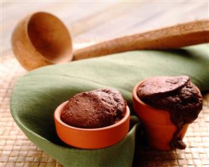 Muffins de chocolate. Receta disponible.