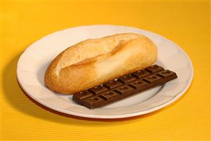 Pan con chocolate.