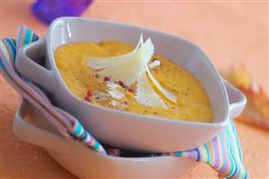 Sopa de calabaza. Pumpkin soup. Receta disponible.