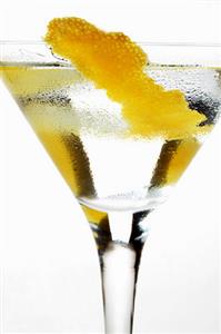 Martini with lemon rind