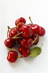 Fresh red cherries