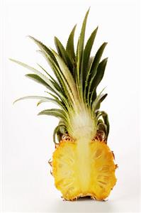 Halved pineapple