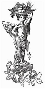 Angel with fruit bowl (illustration)