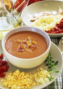 Gazpacho (Cold vegetable soup from Andalusia, Spain)