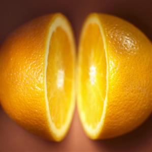 A halved orange