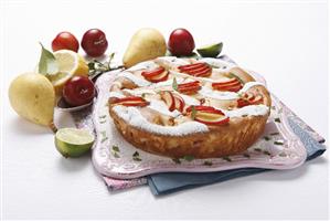 Pear and plum cake