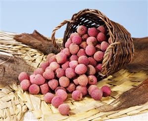 Lychees in a basket