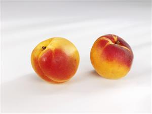 Two whole apricots