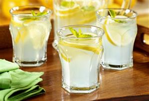 Lemonade in a carafe and glasses