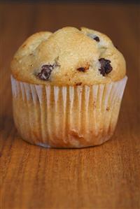 A chocolate chip muffin