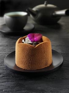 Small chocolate cake to serve with tea