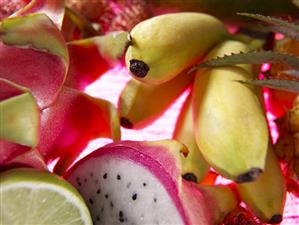 Exotic fruit still life