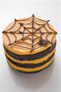 Pumpkin chocolate cake for Halloween