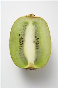 Half a kiwi fruit (longitudinal section)