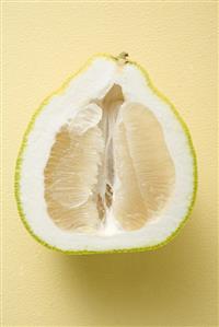 Half a pomelo (overhead view)