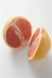 Pink grapefruit, halved lengthwise