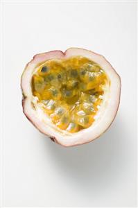 Half a purple passion fruit