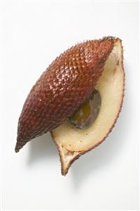 Salak fruit, halved