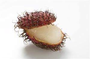 Rambutan, cut open