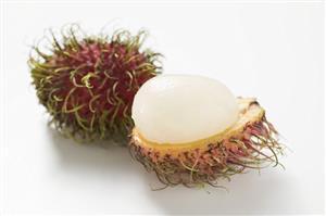 Rambutan, cut open