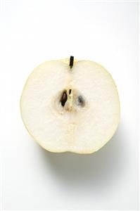 Half a Nashi pear (overhead view)