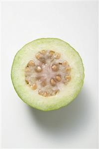 Guava, halved (overhead view)