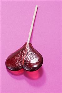 Heart-shaped lollipop