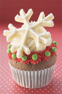 Chocolate cupcake for Christmas