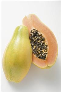 Papaya, halved