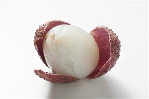 Lychee, with opened peel