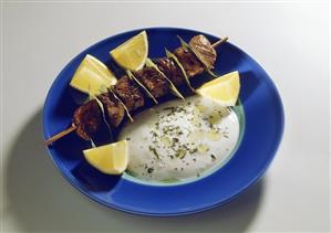 Lamb Skewers with Garlic Yogurt