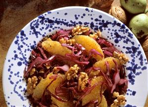 Red Cabbage Salad with Oranges & Walnuts