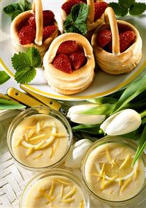 Easter brunch: marzipan baskets & lemon mousse (1)