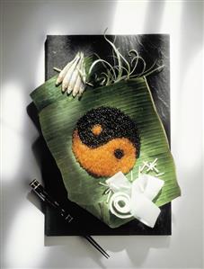 Yin-Yang Caviar with Chopsticks and Anchovies