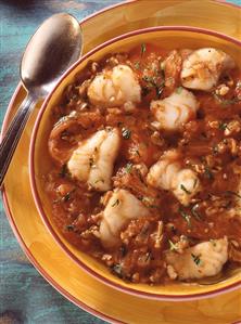 Burrida (fish soup with monk fish), Liguria, Italy