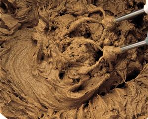 Chocolate Mousse Stirred with an Electric Mixer