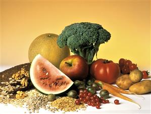 Still Life with Fruit and Vegetables; Grains and Nuts