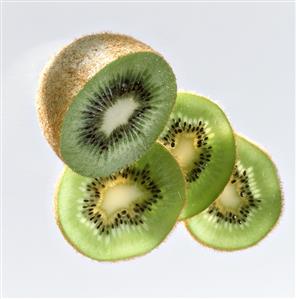 A Kiwi Half with Kiwi Slices