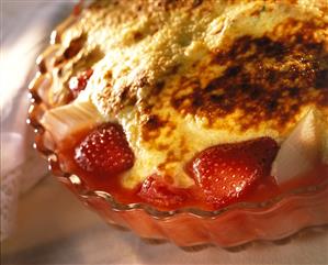 Rhubarb and strawberry brule