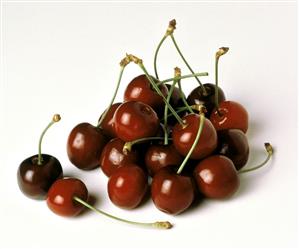 Many Fresh Red Cherries