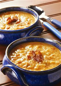 Sweet potato soup with bacon