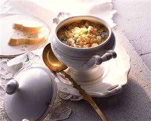 A Bowl of Potato and Vegetable Stew