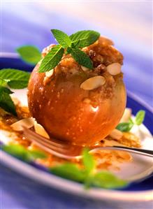 Baked apples with biscuit filling, almonds & Marsala (1)