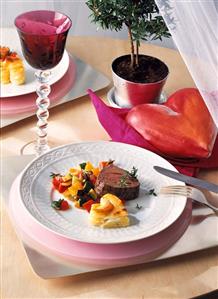 Fillet of Beef with Potatoes and Vegetables