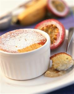 Passion fruit souffle