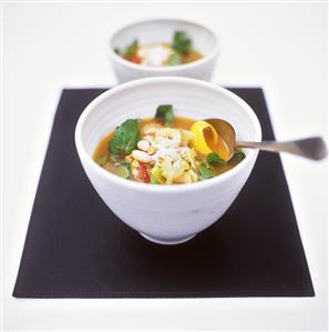 Minestrone con fagioli e crescione (vegetable soup) (2)