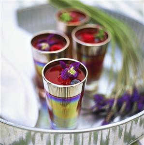 Berry jelly in sundae glasses